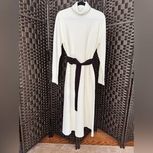 Winter white with black sweater dress new tags on.